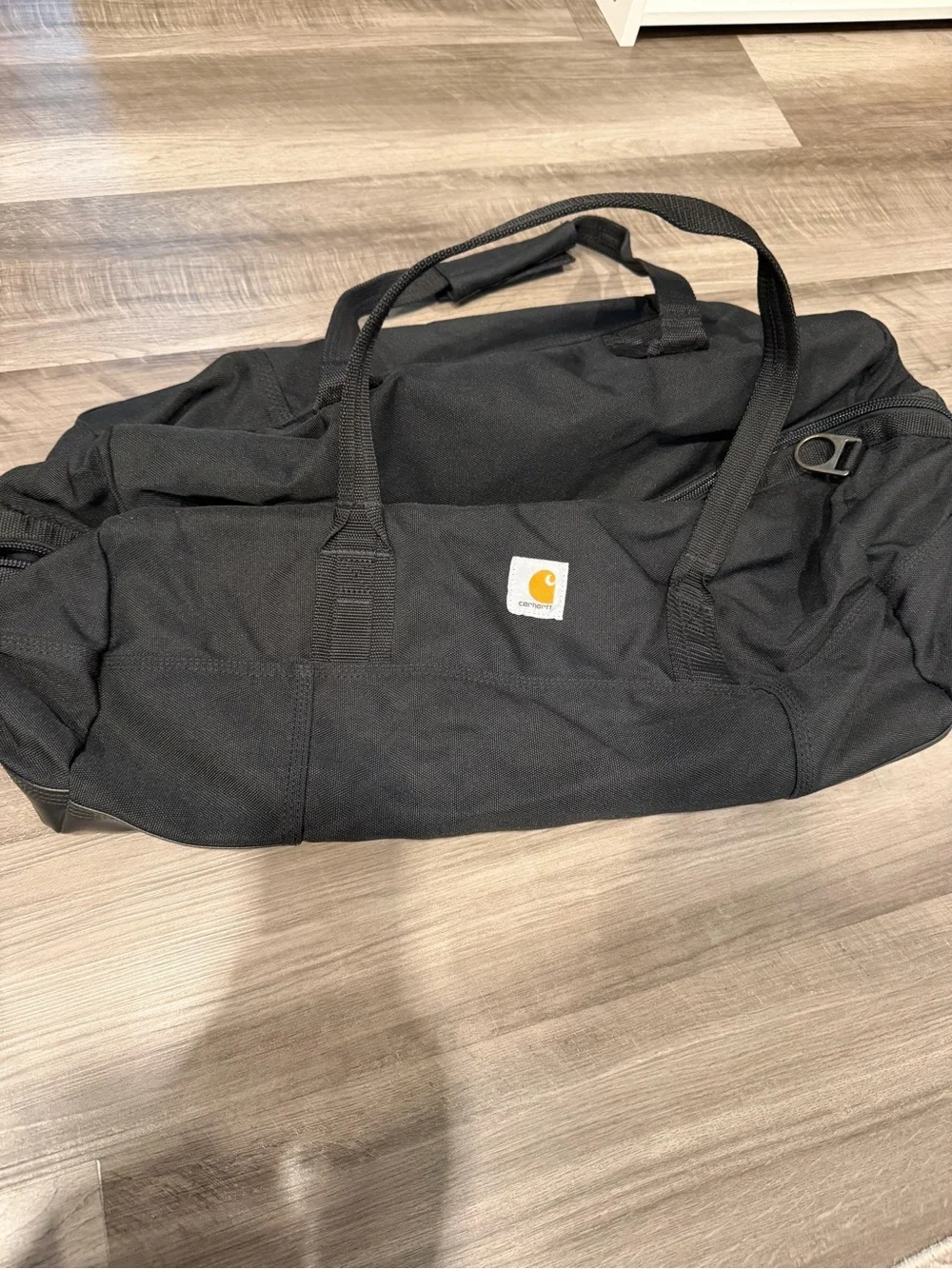Carhartt Black Heavy Duty Duffle Travel Work Gear Bag